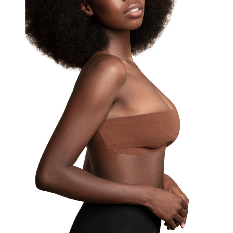 BYE-BRA - BODY BAND 5 MX 6,5 CM + 3 PAIRES DE CACHE-TETONS MARRON