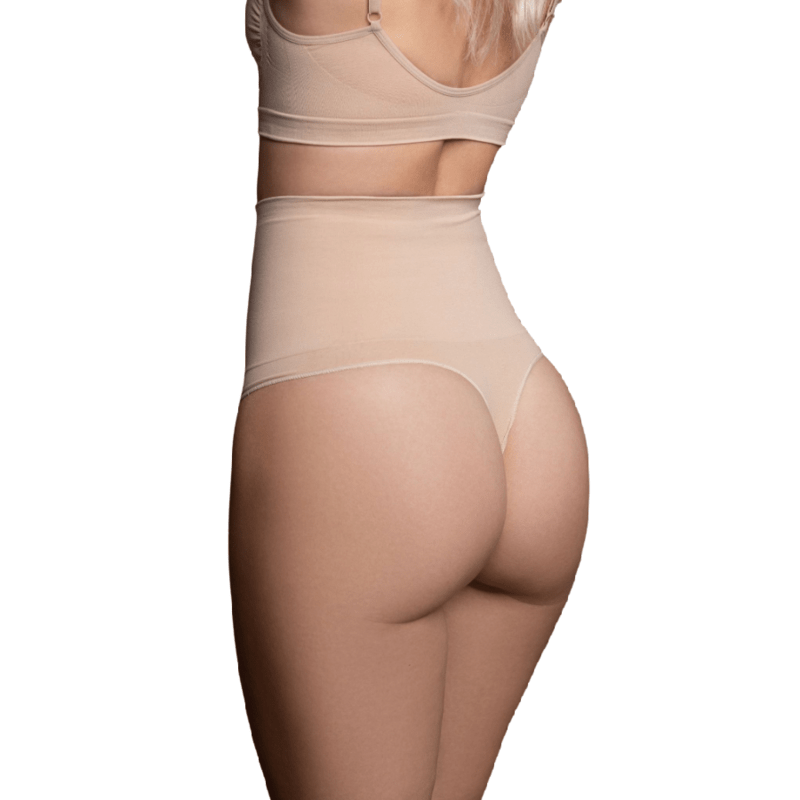 BYE - BRA - NAHTLOSER GÜRTEL STIL TANGA BEIGE GRÖSSE XXL - JAYXKAY