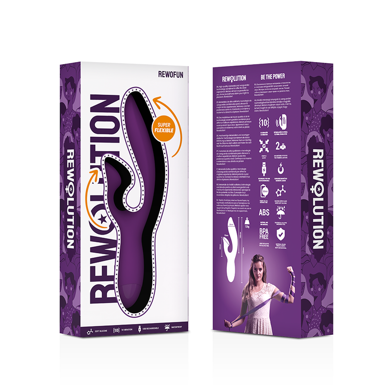 REWOLUTION - VIBRATEUR FLEXIBLE REWOFUN AVEC LAPIN