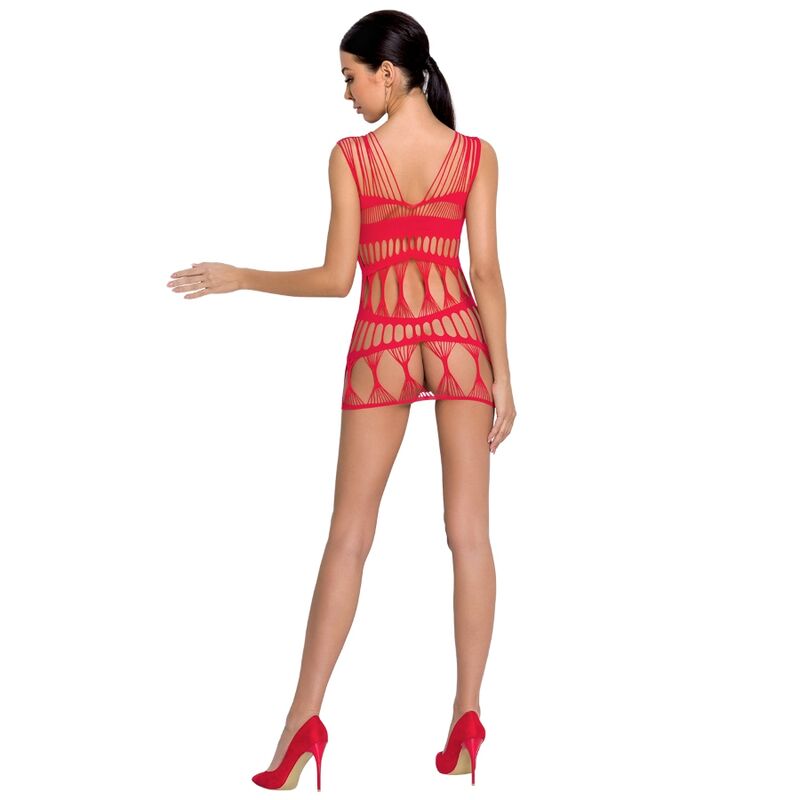 PASSION - BODYSTOCKING FEMME BS089 ROUGE, TAILLE UNIQUE