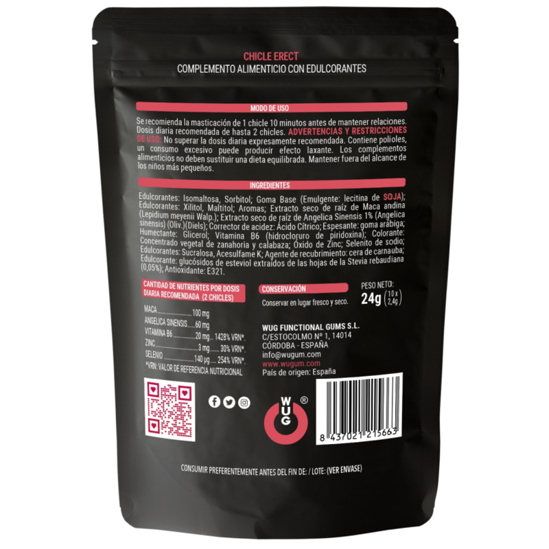 WUG SEX SENSE - AMÉLIORATEUR D'ÉRECTION 10 UNITÉS