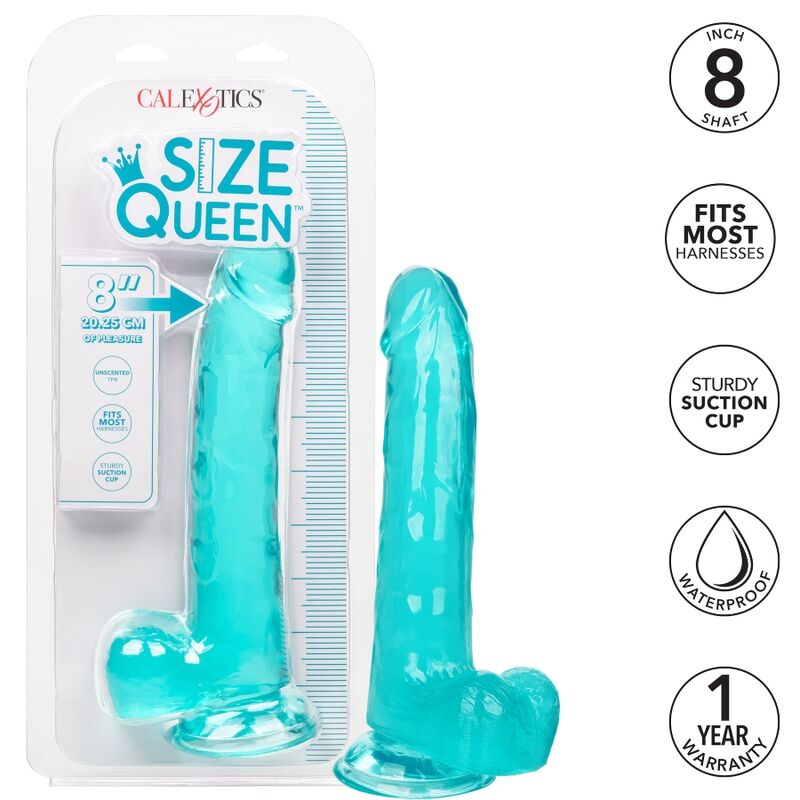 CALEXOTICS - SIZE QUEEN DILDO BLEU 20,3 CM