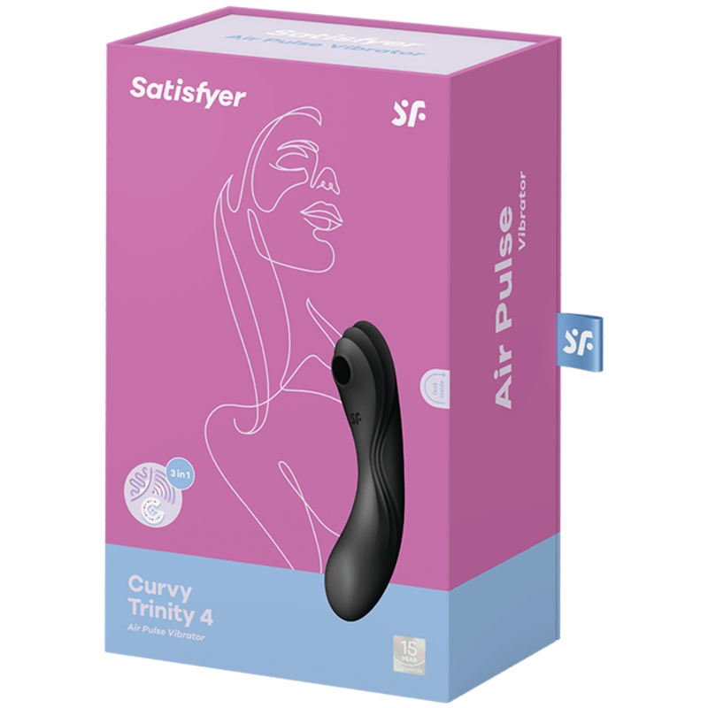 SATISFYER - VIBRATEUR CURVY TRINITY 4 AIR PULSE NOIR