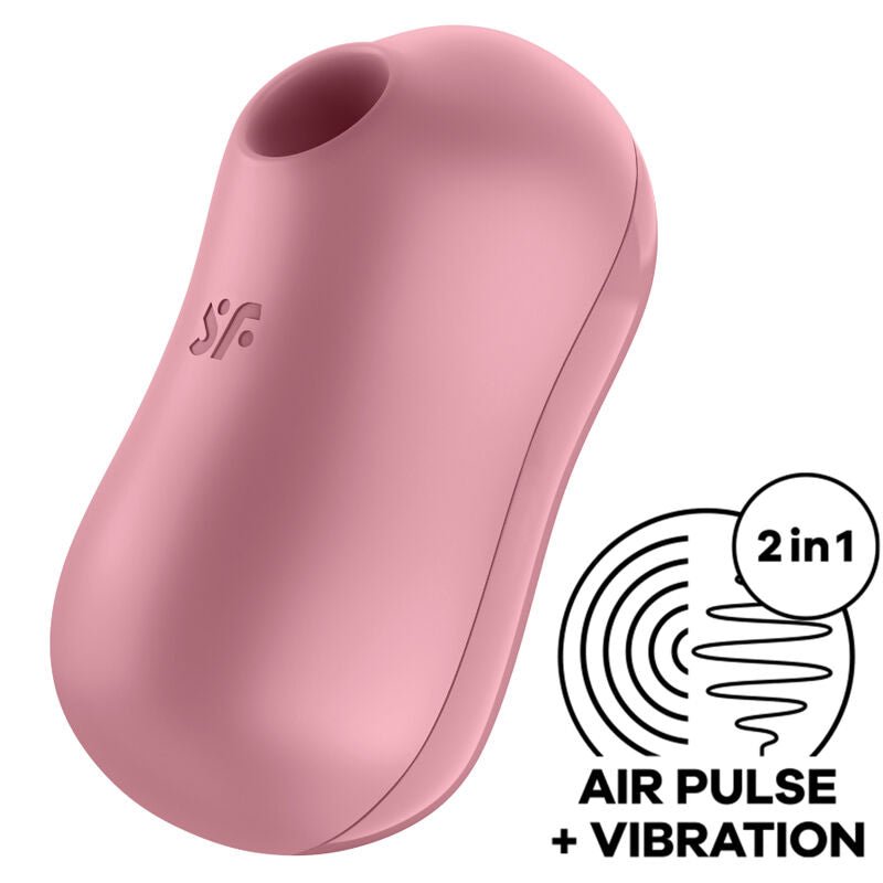 SATISFYER - COTTON CANDY AIR PULSE STIMULATOR & VIBRATOR ROSA - JAYXKAY