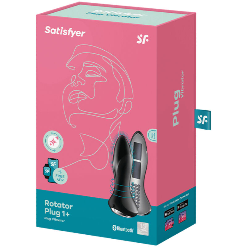 SATISFYER - ROTATOR PLUG 1+ VIBRANT PLUG APP NOIR