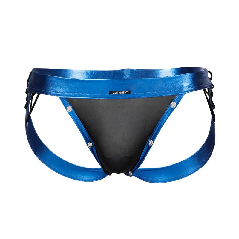 CUT4MEN - JOCKSTRAP DESIRE BLAUES KUNSTLEDER XL - JAYXKAY