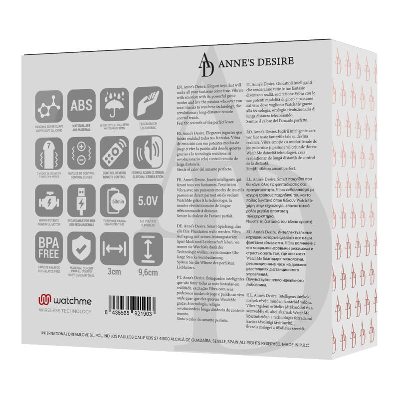 LE DÉSIR D'ANNE - PANTY PLEASURE TECHNOLOG A WATCHME BLACK