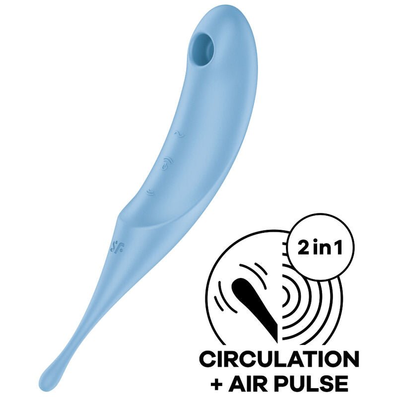 SATISFYER - TWIRLING PRO AIR PULSE STIMULATOR & VIBRATOR BLAU - JAYXKAY