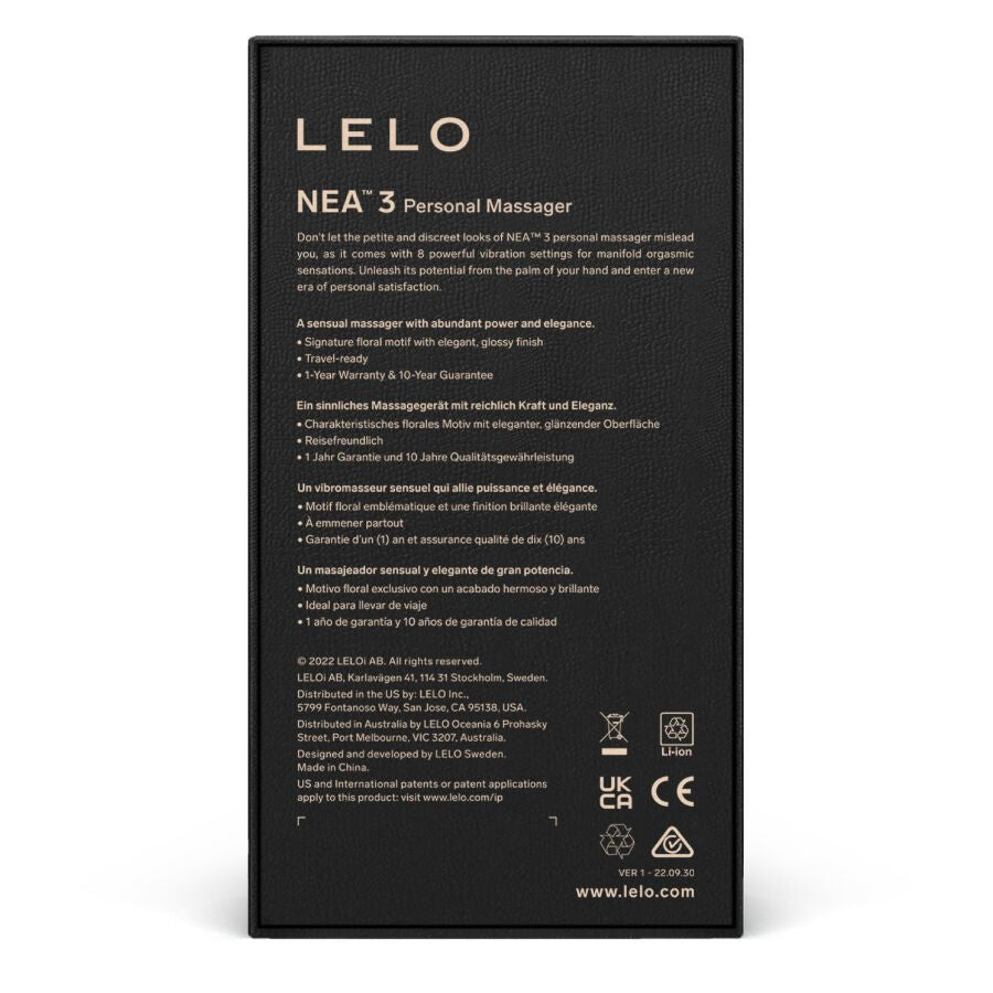 LELO - NEA 3 PERSÖNLICHES MASSAGER - BLAU - JAYXKAY