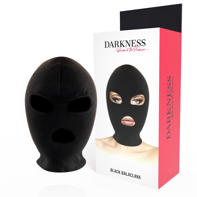 TÉNÈBRES - MASQUE DE SOUMISSION BDSM, BOUCHE ET YEUX NOIRS