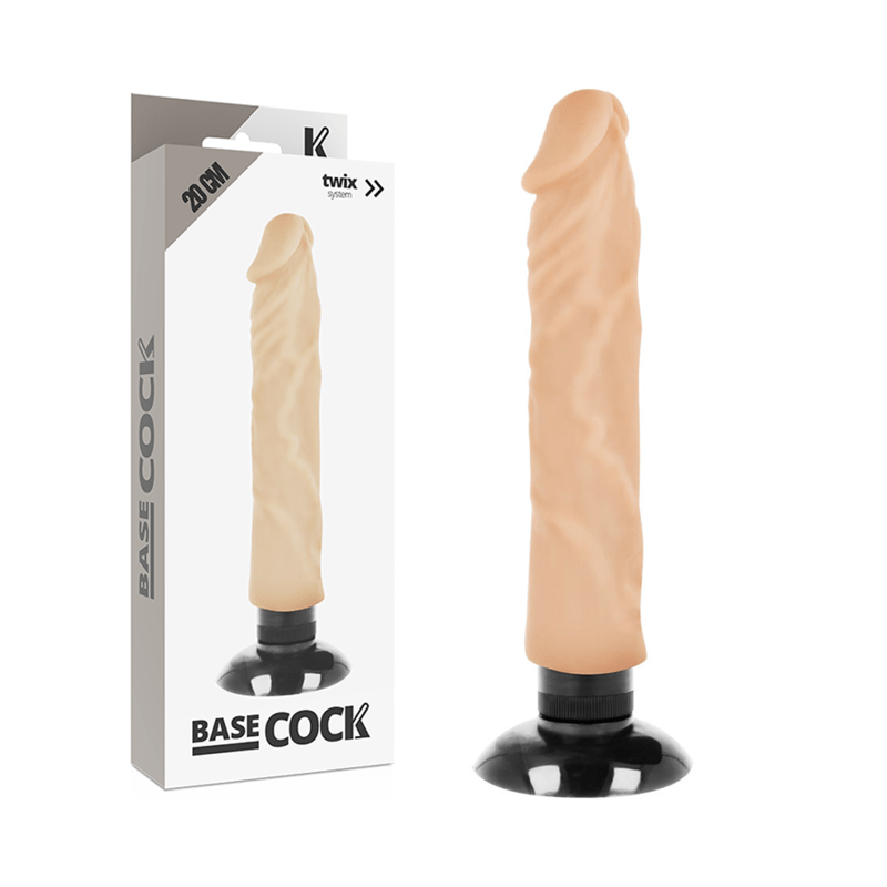BASECOCK - REALISTISCHER VIBRATOR 2 - 1 NATÜRLICH 20 CM - O - 4 CM - JAYXKAY