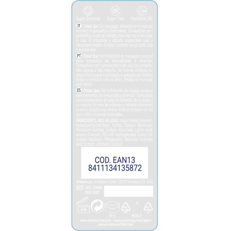 CONTROL - 2 EN 1 MASSAGE & PLAISIR MÉDITERRANÉEN 200 ML