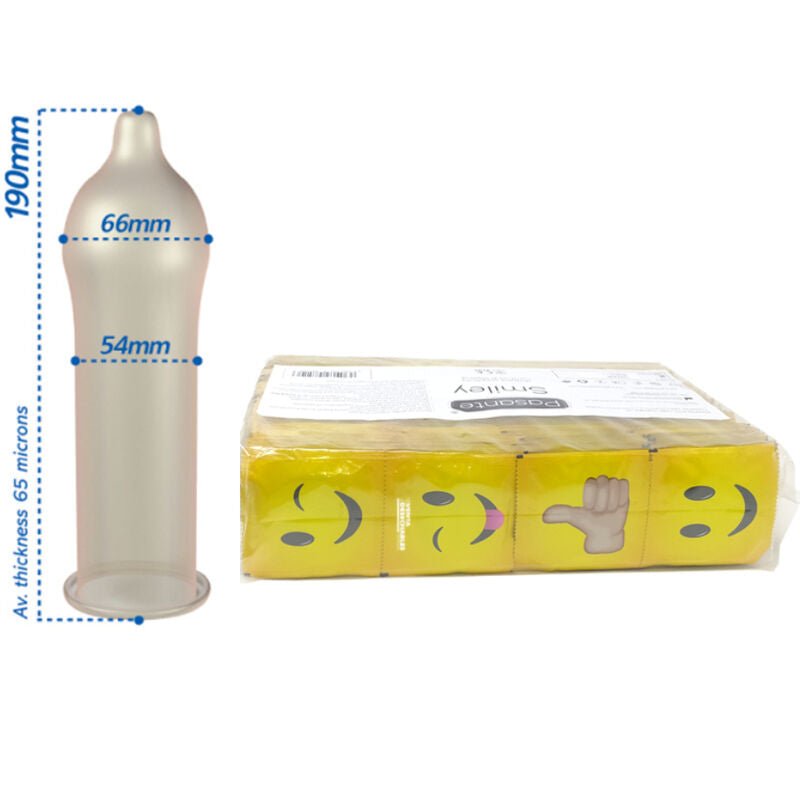 PASANTE - KONDOME SMILEY BEUTEL 144 EINHEITEN - JAYXKAY