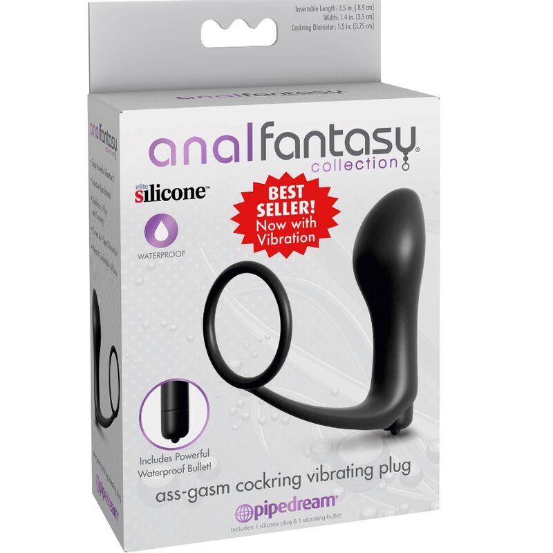 COLLECTION ANAL FANTASY ELITE - ASS-GASM COCKRING VIBRATEUR PLUG