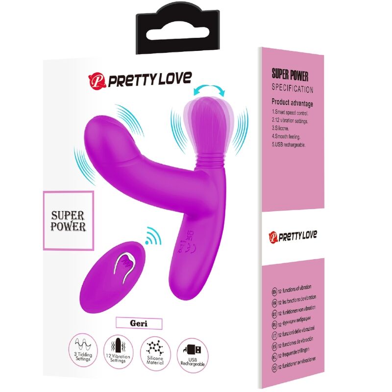 PRETTY LOVE - MASSEUR DE CLITORIS GERI ROSE TÉLÉCOMMANDE