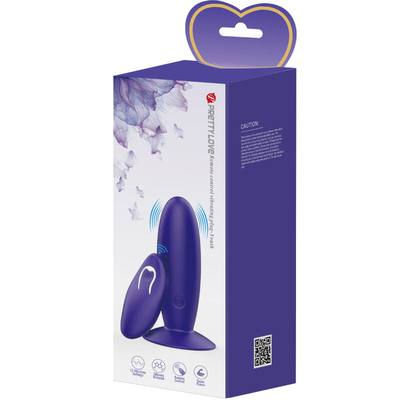 PRETTY LOVE - YOUTH PLUG VIBRATEUR ANAL AVEC TÉLÉCOMMANDE VIOLET