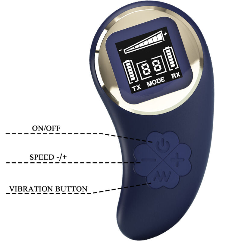 PRETTY LOVE - ŒUF VIBRANT MINA AVEC TÉLÉCOMMANDE BLEU