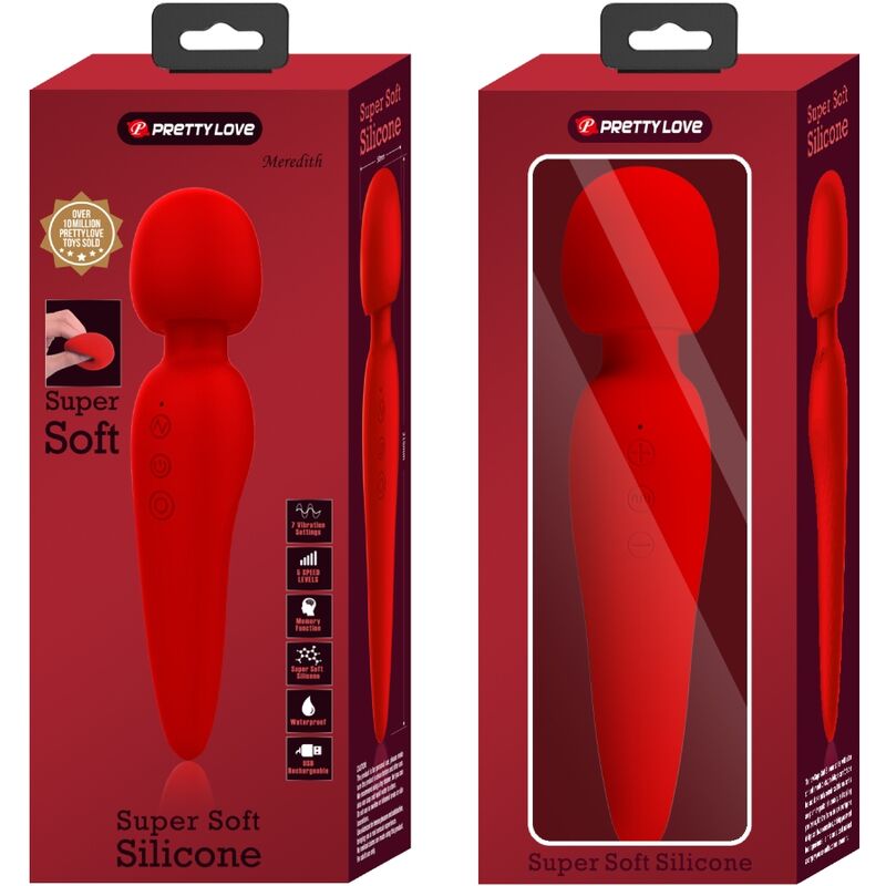 PRETTY LOVE - MEREDITH MASSAGER 12 VIBRATIONSMODI ROT - JAYXKAY