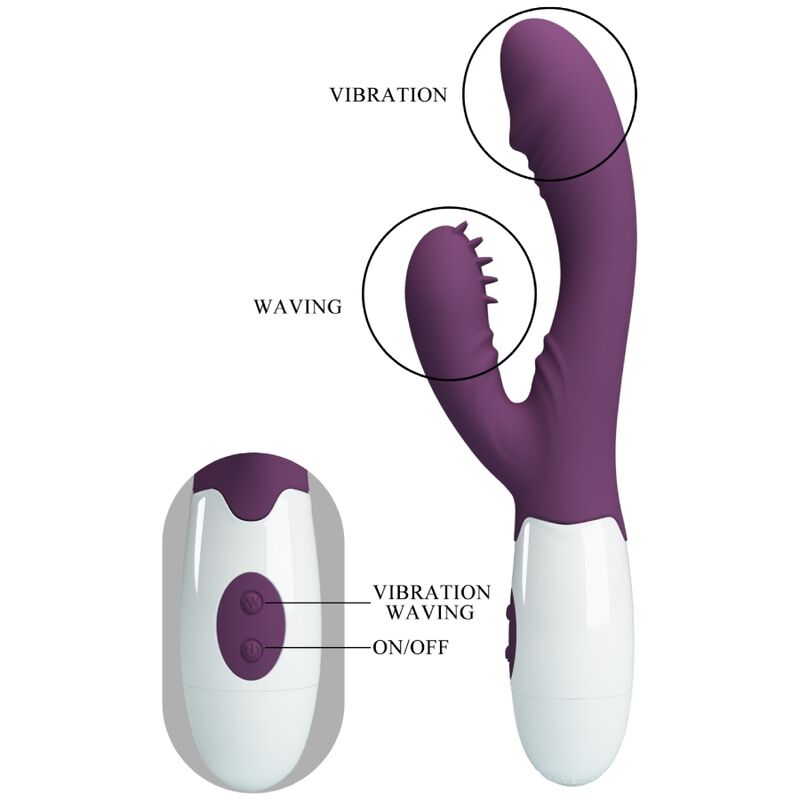 PRETTY LOVE - ANDRE RABBIT VIBRATEUR ET STIMULATEUR DE POINT G VIOLET