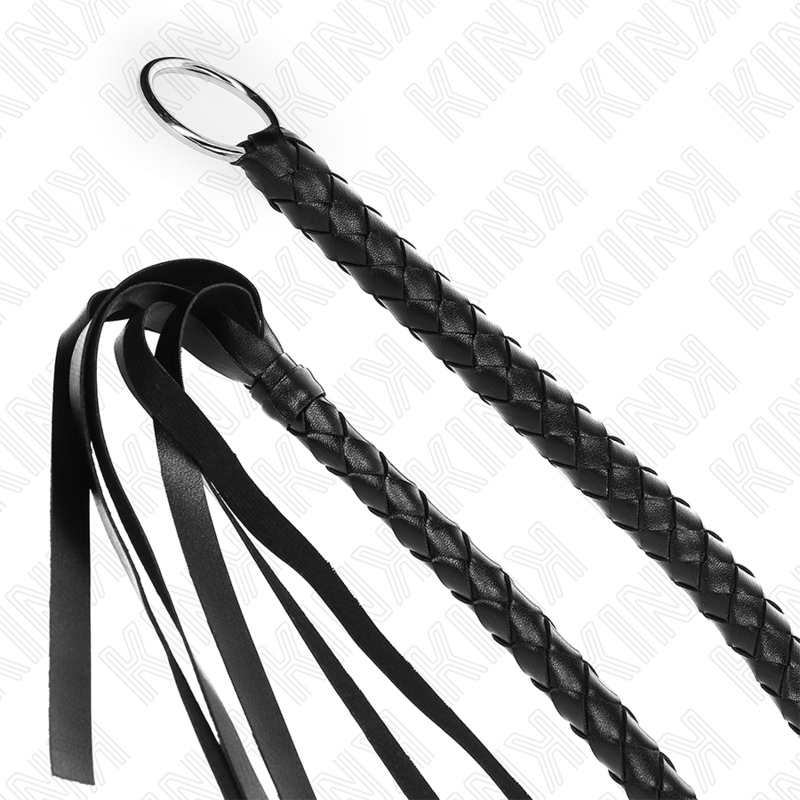 KINK - FOUET SERPENT AVEC ANNEAU DE MAIN NOIR 65 CM