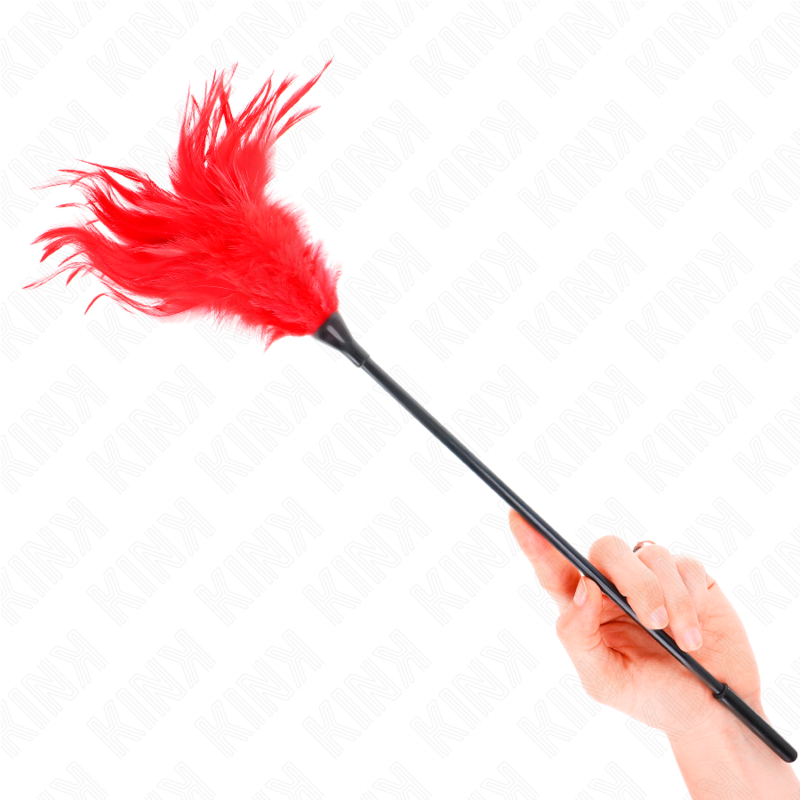 KINK - PLUSIEURS PLUMES ROUGES À CHATOUILLER 45 CM