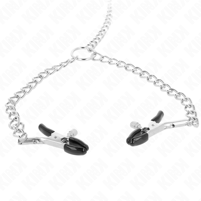KINK - 4 PINCES À TÉTONS À CHAÎNE 32 CM AVEC CHAÎNES 14 CM