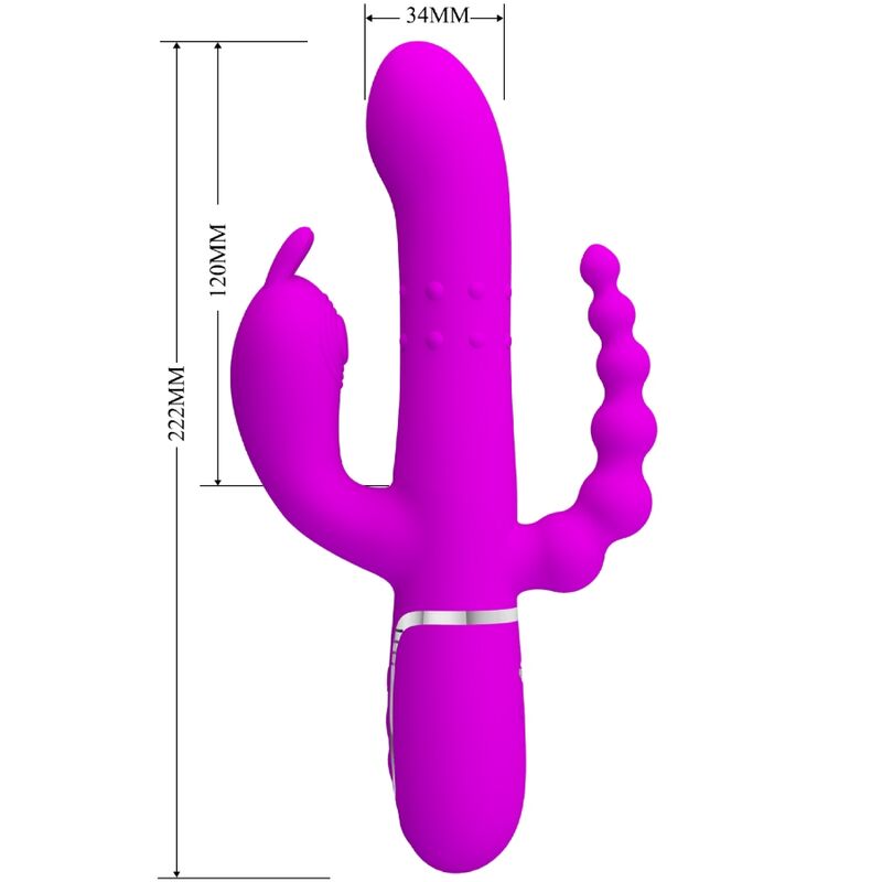 PRETTY LOVE - CAMMY TRIPLE VIBRATOR MULTIFUNKTION 4 IN 1 ROSA - JAYXKAY