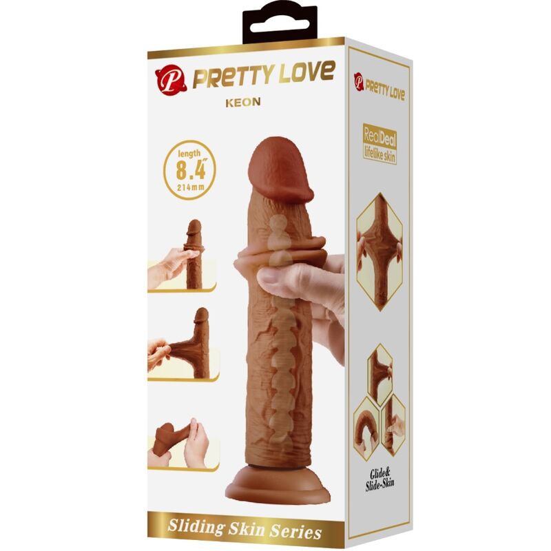 PRETTY LOVE - KEON REALISTISCHER DILDO 21 CM BRAUN - JAYXKAY