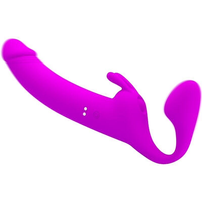 PRETTY LOVE - ZANINI STRAPLESS STRAP-ON 10 VIBRATIES PAARS