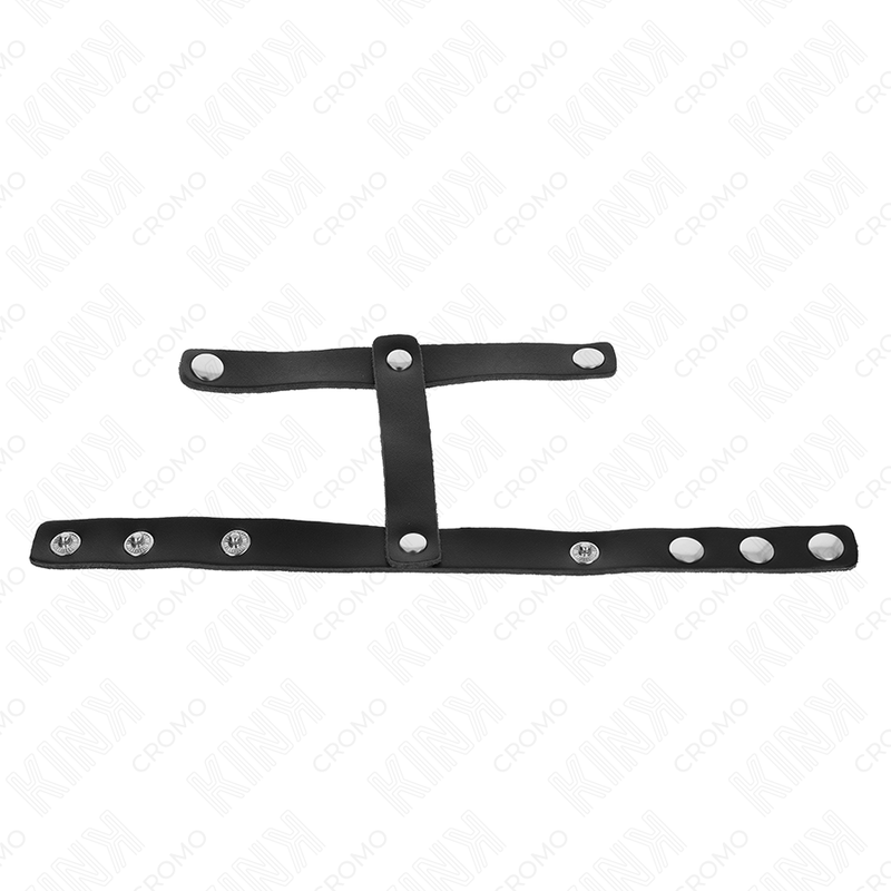 KINK - ANNEAU PÉNIS ET SANGLE TESTICULE EN CUIR RÉGLABLE