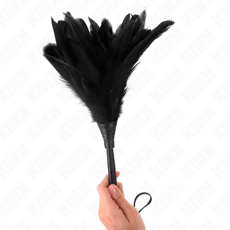 KINK - BLACK MAIDS PLUMES DE POULET À CHATOUILLER EN FORME DE CORNE 36 CM