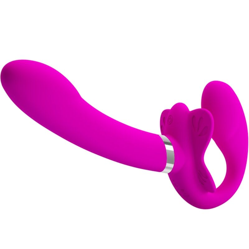 PRETTY LOVE - VALERIE DOPPEL - STRAP - ON - VIBRATOR 12 VIBRATIONEN LILA - JAYXKAY