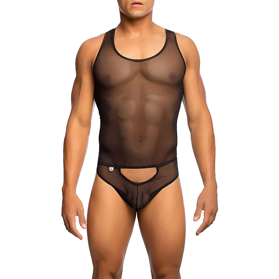 MOB - TRANSPARENTER SCHWARZER BODYSHEER GRÖSSE L/XL