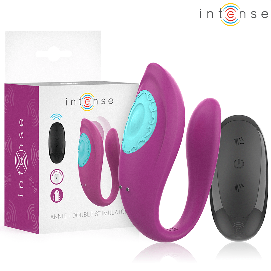 INTENSE - ANNIE U - FÖRMIGER VIBRATOR UND STIMULATOR LILA FERNBEDIENUNG - JAYXKAY