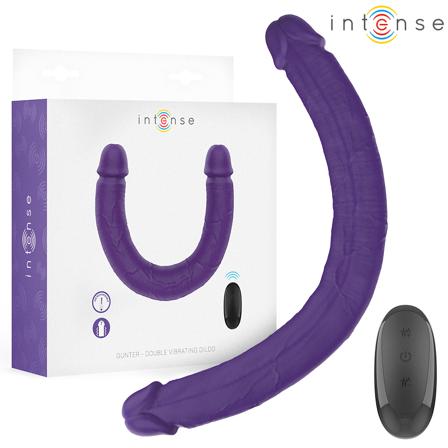 INTENSE - GUNTER DILDO DOPPELVIBRATOR 40 CM LILA FERNBEDIENUNG - JAYXKAY