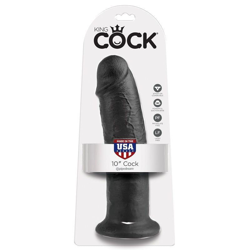 KING COCK - 10 GODES NOIRS 25 CM