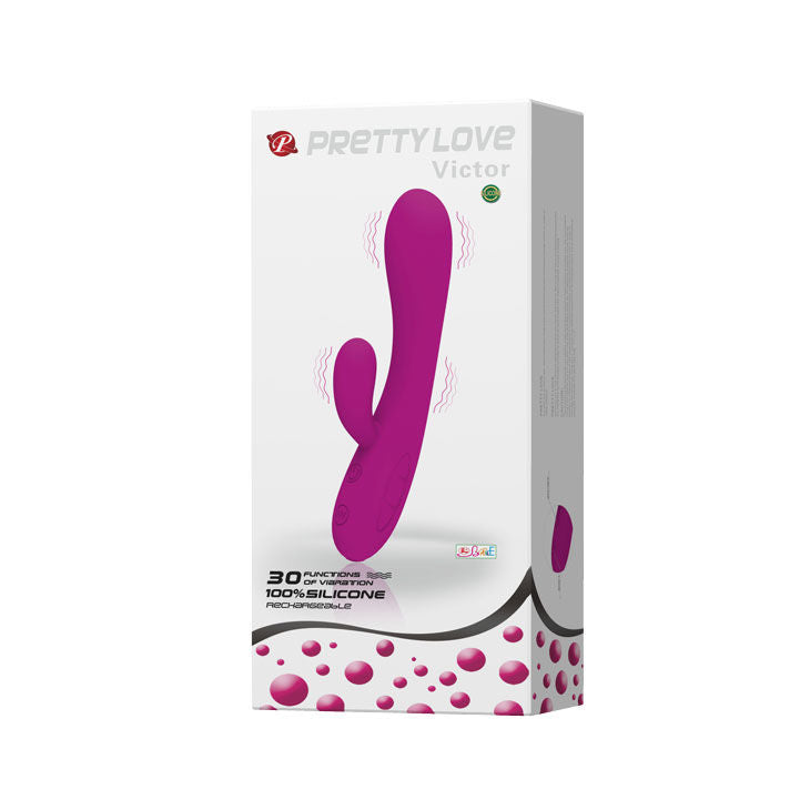 PRETTY LOVE - VIBRATEUR SMART VICTOR AVEC STIMULATEUR CLITORISÉ
