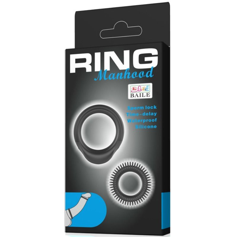 BAILE - KIT 2 ANNEAUX EN SILICONE RING MANHOOD