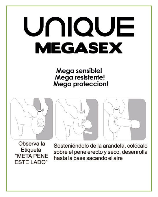 UNIQ - MEGASEX LATEX FREE SENSITIVE CONDOMS 3 UNITS - JAYXKAY