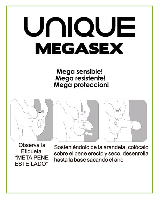 UNIQ - PRÉSERVATIFS SENSITIVES SANS LATEX MEGASEX 3 UNITÉS
