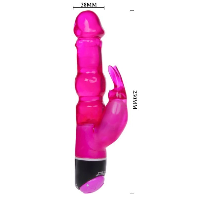 BAILE - WAVES OF PLEASURE FANTASY VIBRATOR MIT FLIEDER KANINCHEN 23 CM - JAYXKAY