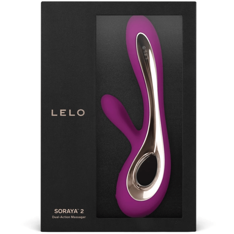 LELO - SORAYA 2 RABBIT DEEP ROSE VIBRATOR - JAYXKAY