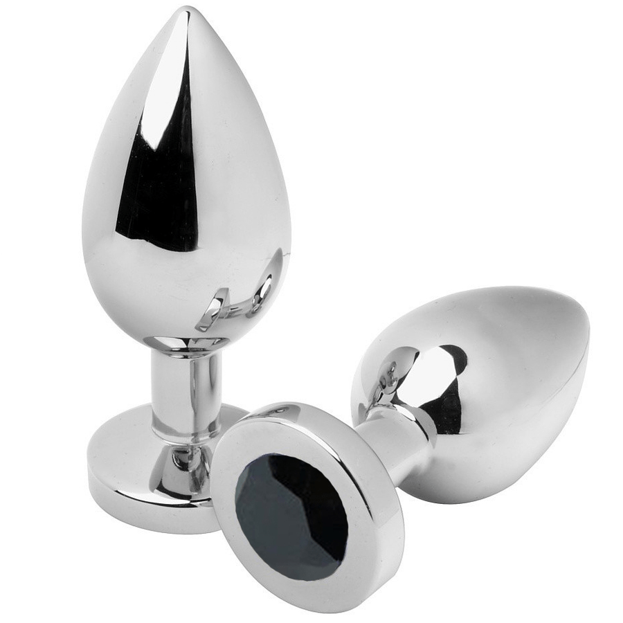 METAL HARD - ANAL PLUG DIAMANT SCHWARZ KLEIN 5,71 CM - JAYXKAY
