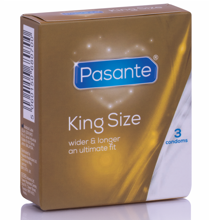 PASANTE --CONDOMS KING SIZE 3 STUKS
