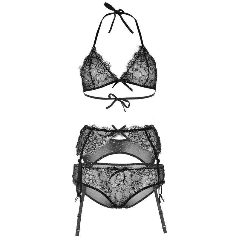 LEG AVENUE - SHINNY THREE-PIECE SET M