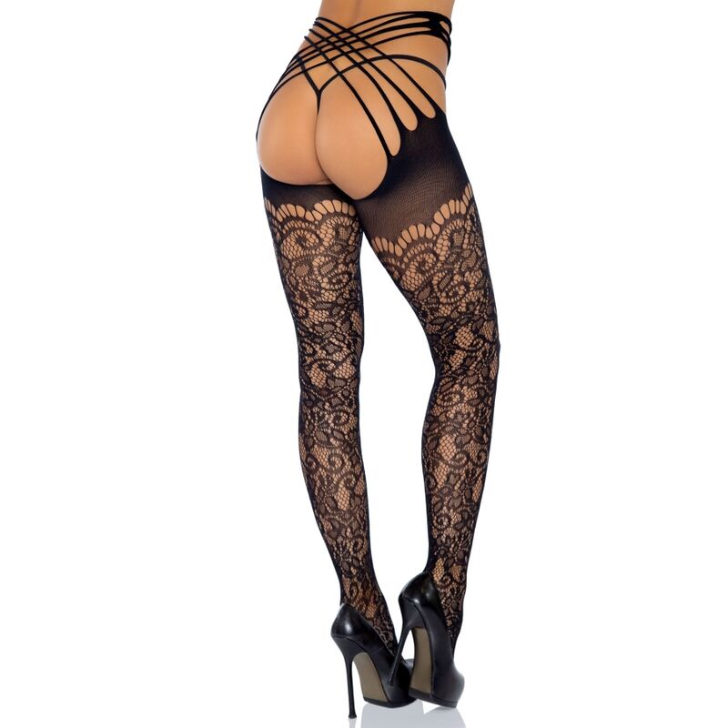 LEG AVENUE - WRAP AROUND CROTHLESS TIGHTS, ONE SIZE