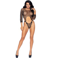 LEG AVENUE - TOP-BODYSUIT MIT TANGA-RüCKEN, EINHEITSGRößE- WEiß