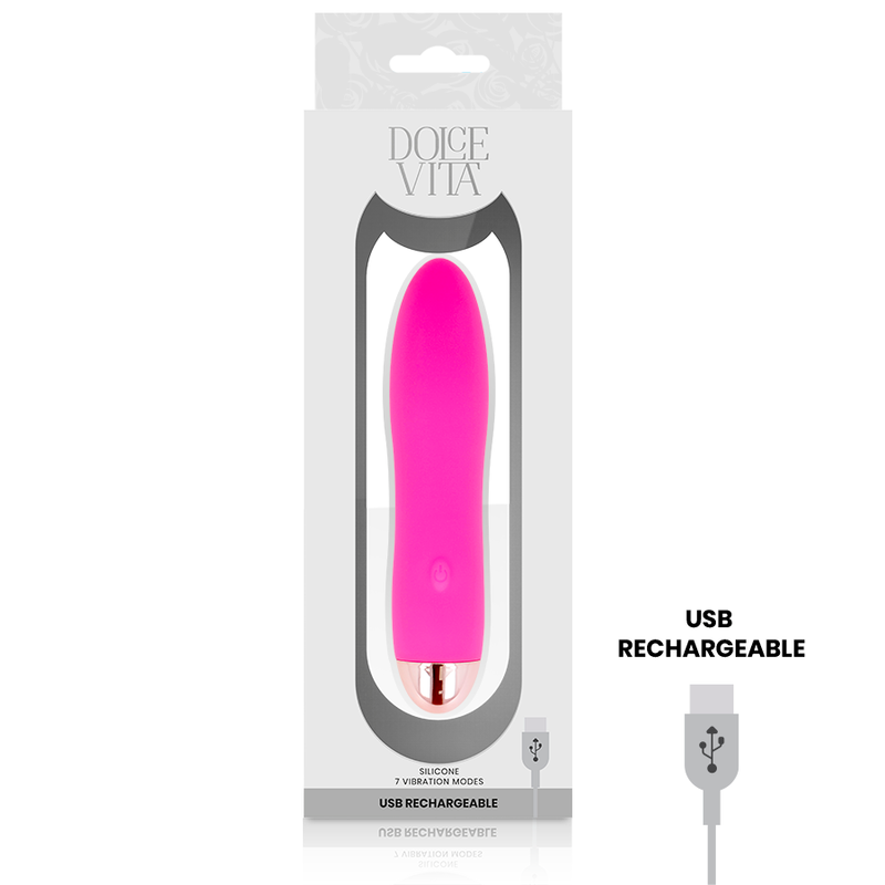 DOLCE VITA - VIBRATEUR RECHARGEABLE FOUR ROSE 7 VITESSES