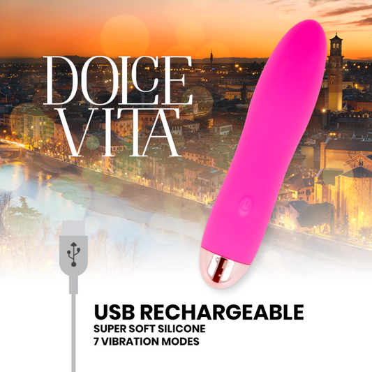 DOLCE VITA - VIBRATEUR RECHARGEABLE FOUR ROSE 7 VITESSES
