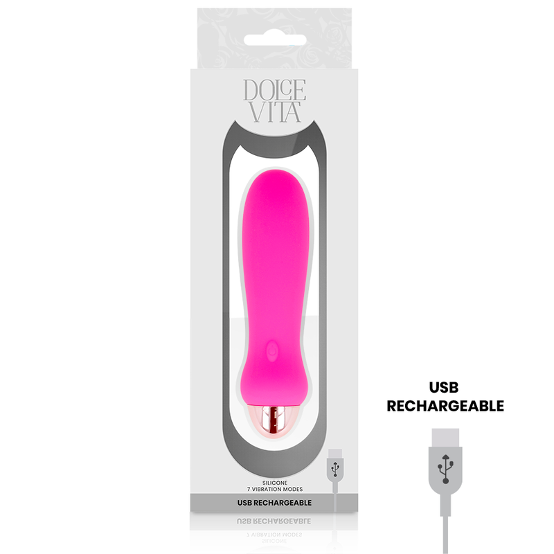 DOLCE VITA - VIBRATEUR RECHARGEABLE FIVE PINK 7 VITESSES
